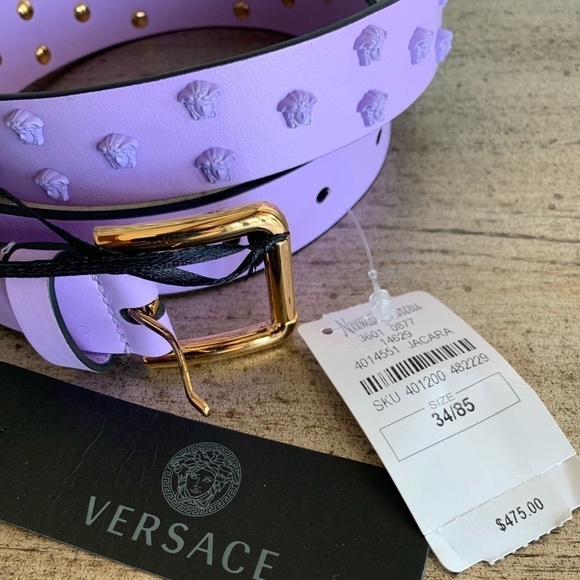 VERSACE Medusa Allover Stud Belt main image 8